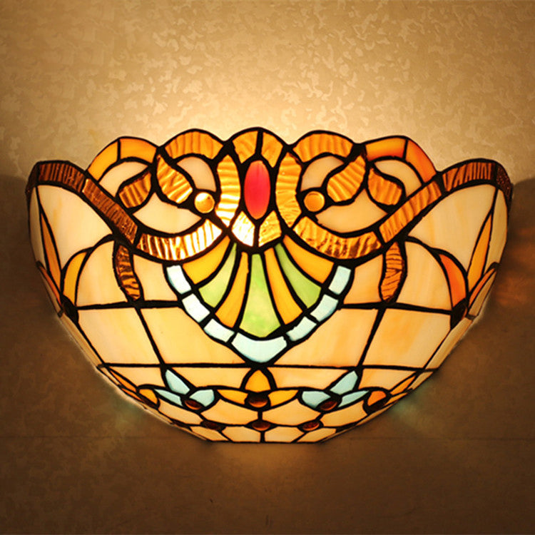 Semicircle Flower Lattice Pattern Wall Lamp