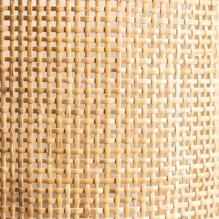 Semicircle Reticulated Hardware Rattan Wall Lamp