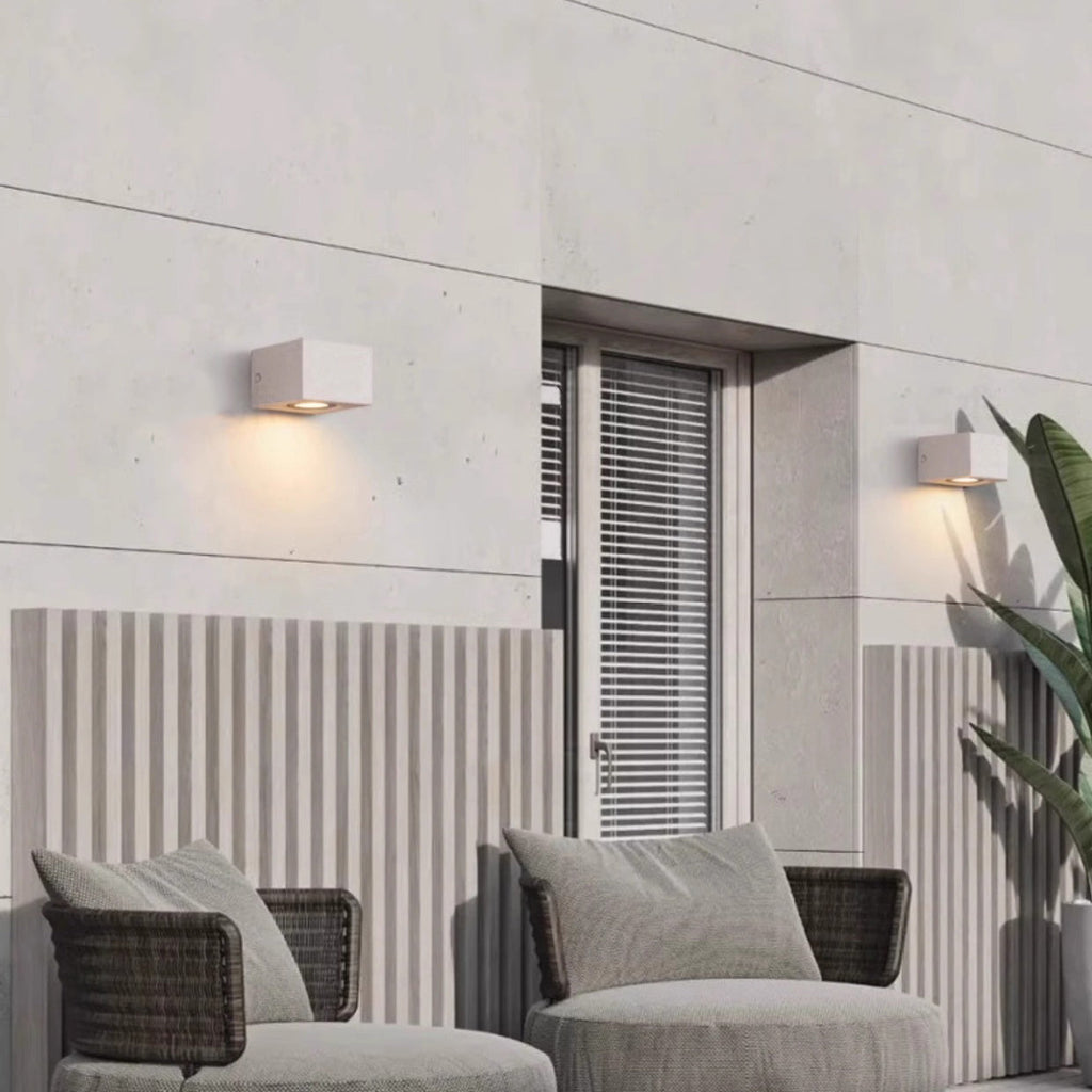 Square Rectangle Terrazzo Hardware Outdoor Light