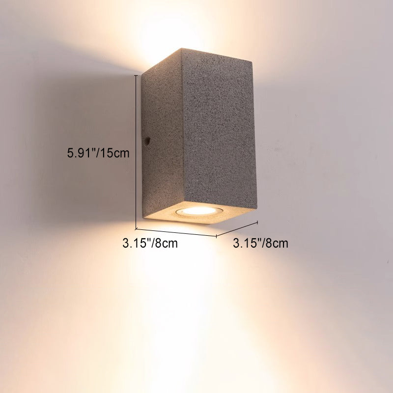 Square Rectangle Terrazzo Hardware Outdoor Light