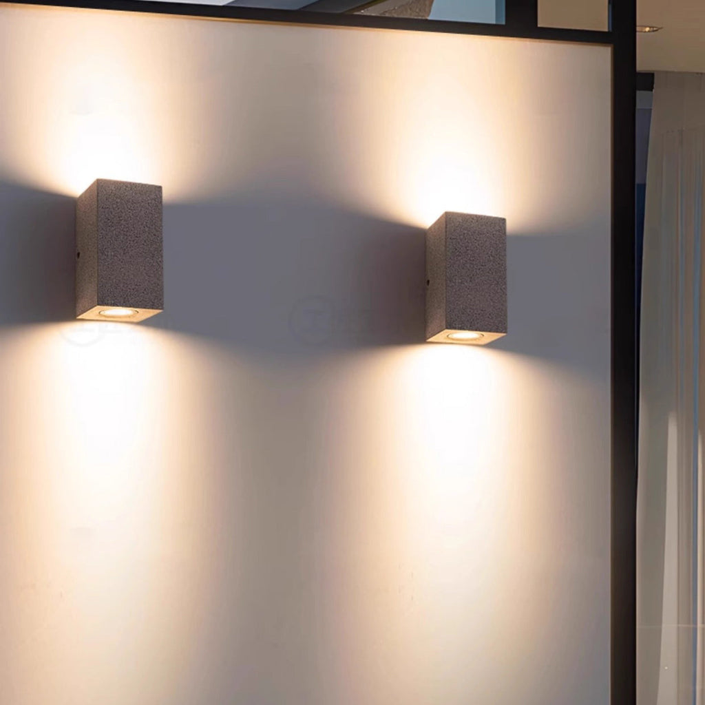 Square Rectangle Terrazzo Hardware Outdoor Light