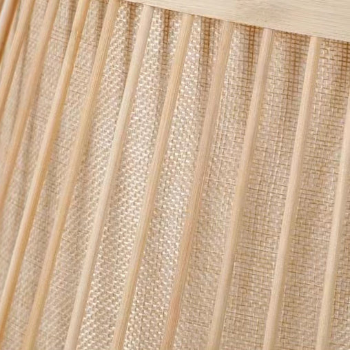 Cone Cylinder Bamboo Rattan Floor Lamp