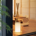 Cone Cylinder Bamboo Rattan Floor Lamp