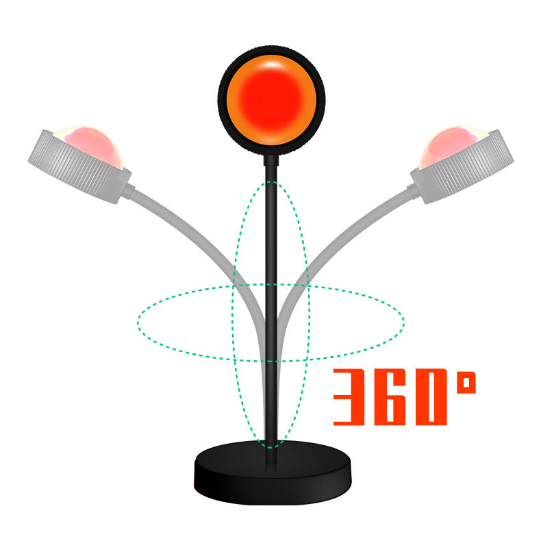 Round Sunset Disc ABS Table Lamp