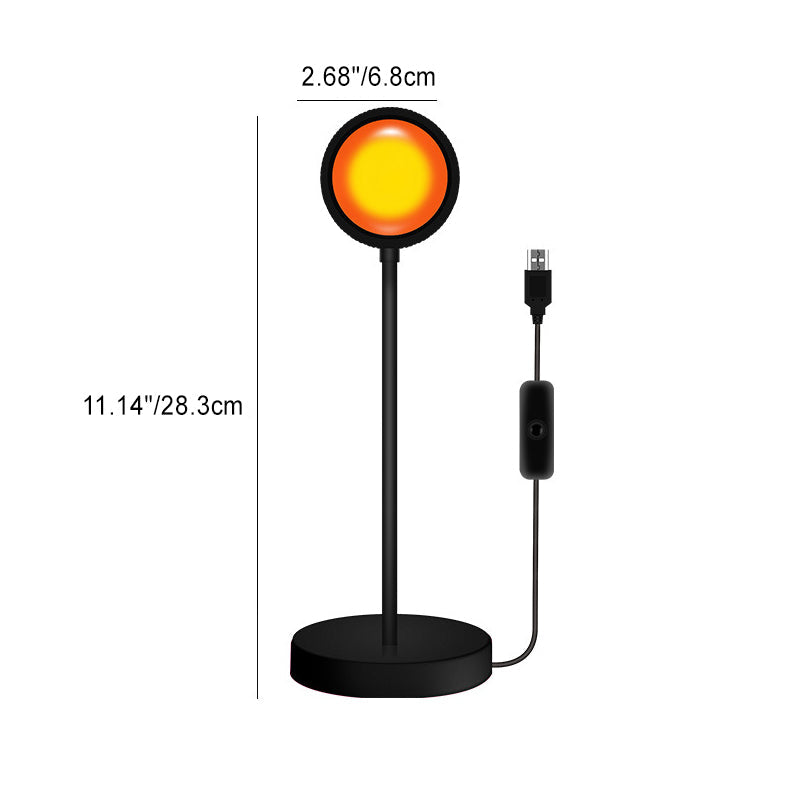 Round Sunset Disc ABS Table Lamp