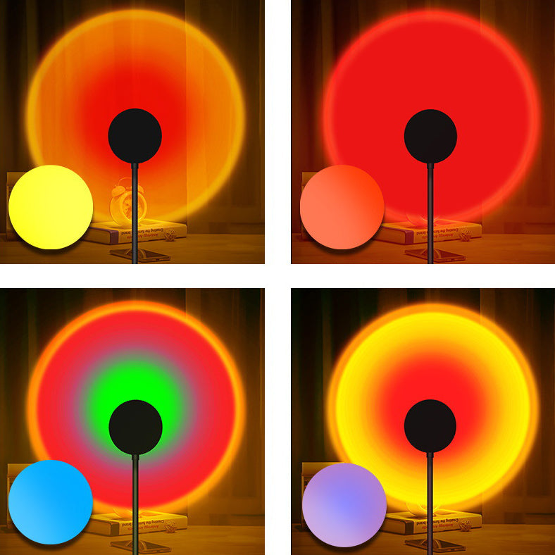 Round Sunset Disc ABS Table Lamp