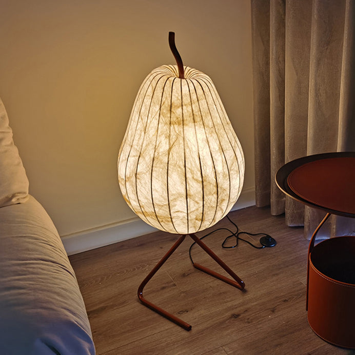 Pear Line Iron Fabric Floor Lamp