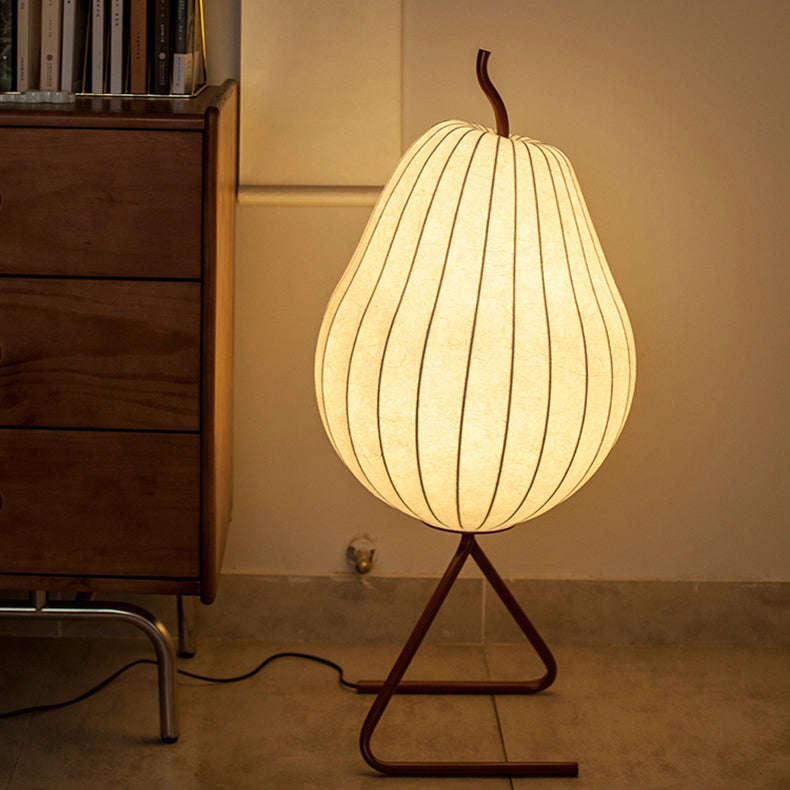 Pear Line Iron Fabric Floor Lamp