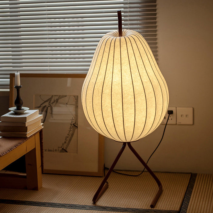 Pear Line Iron Fabric Floor Lamp