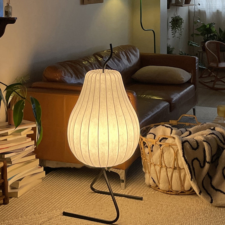 Pear Line Iron Fabric Floor Lamp