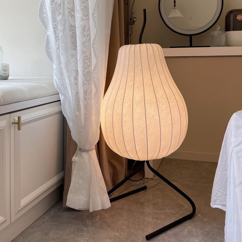 Pear Line Iron Fabric Floor Lamp