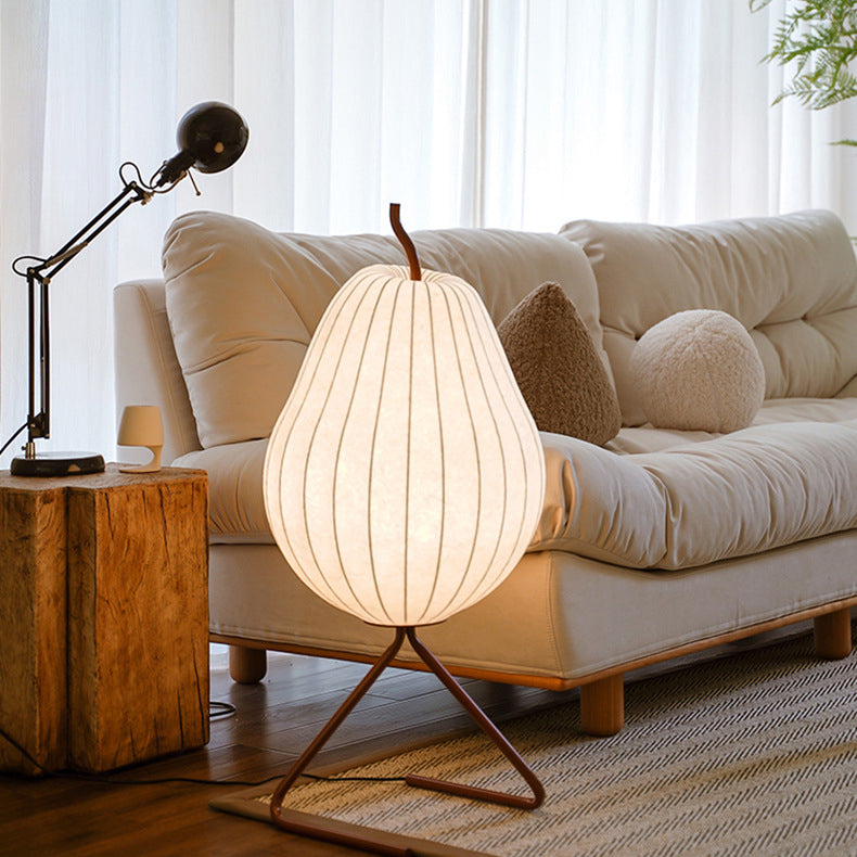 Pear Line Iron Fabric Floor Lamp