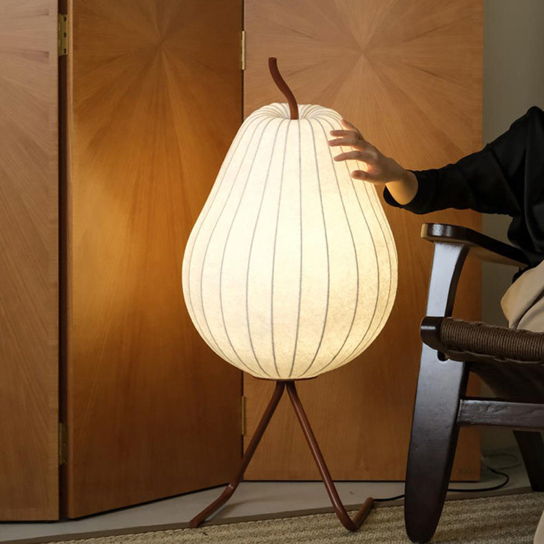 Pear Line Iron Fabric Floor Lamp