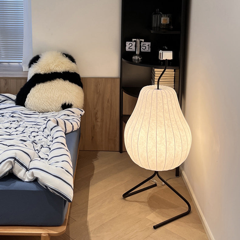 Pear Line Iron Fabric Floor Lamp