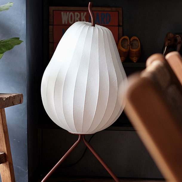 Pear Line Iron Fabric Floor Lamp