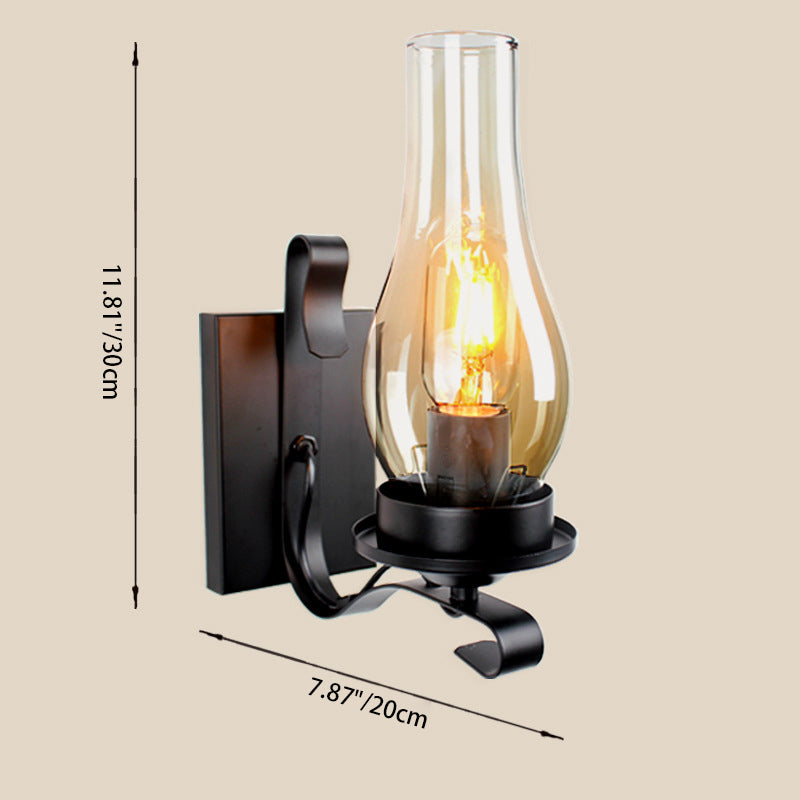 Oval Cylinder Rectangular Iron Wall Lamp