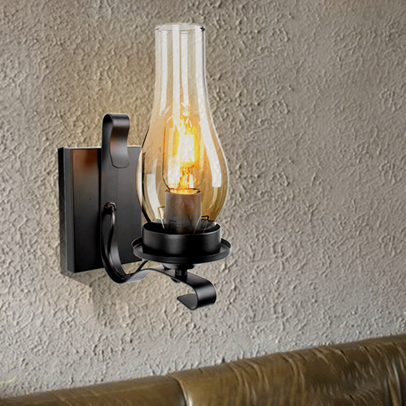 Oval Cylinder Rectangular Iron Wall Lamp