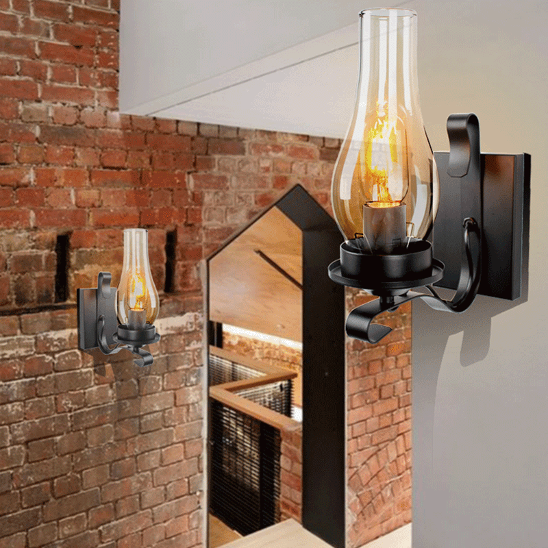 Oval Cylinder Rectangular Iron Wall Lamp