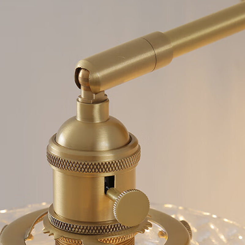 Cylinder Wavy Disc Brass Wall Lamp