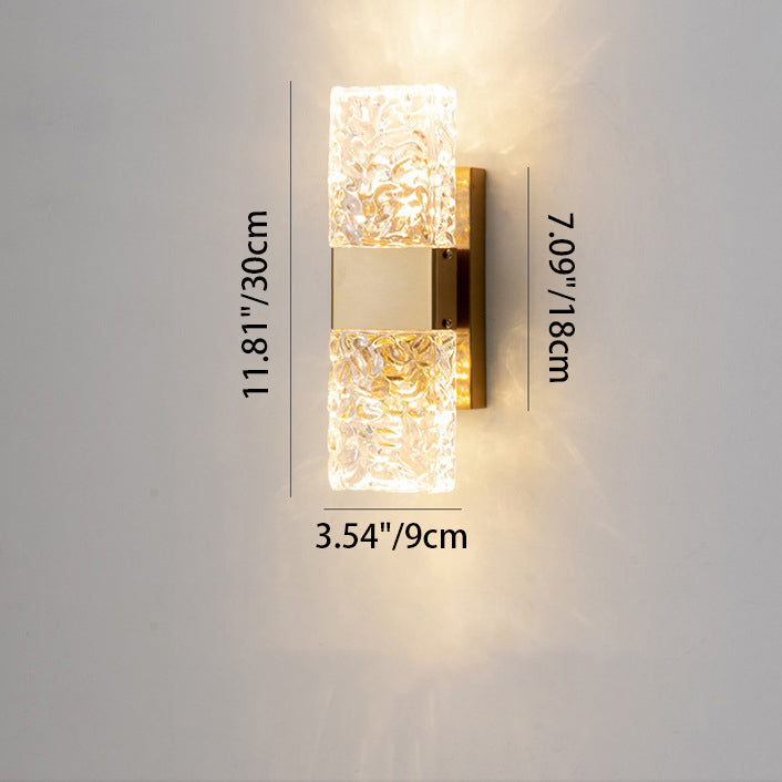 Rectangle Corrugated Stainless Steel Wall Lamp