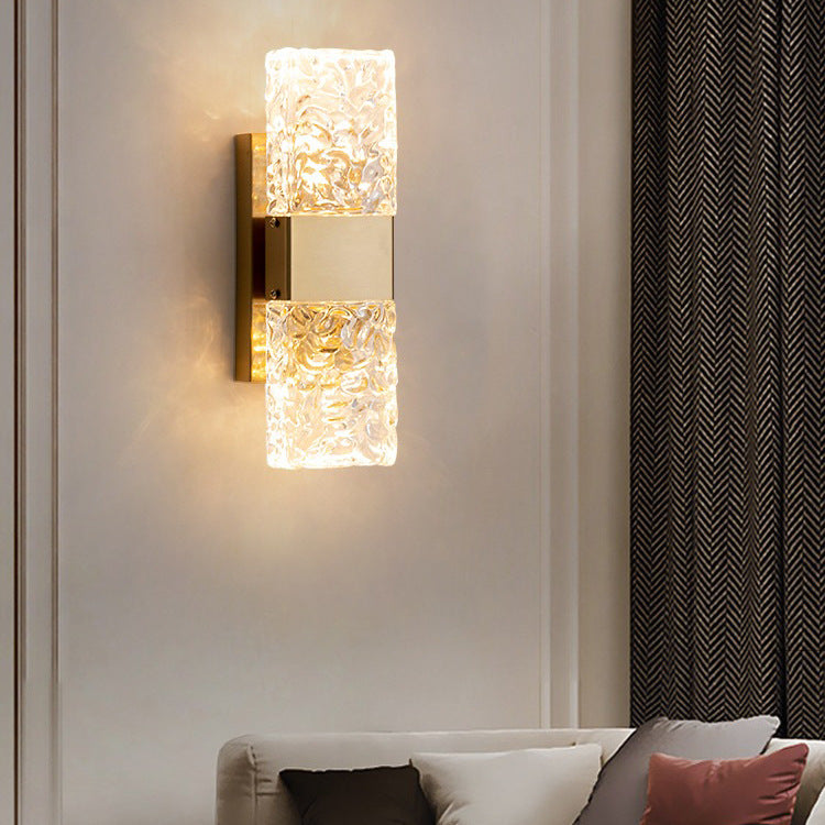 Rectangle Corrugated Stainless Steel Wall Lamp