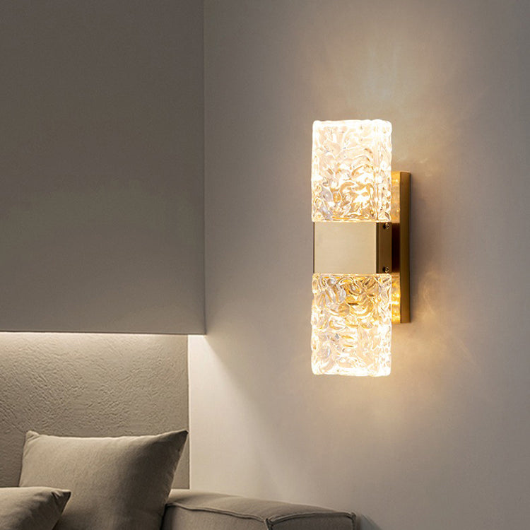 Rectangle Corrugated Stainless Steel Wall Lamp