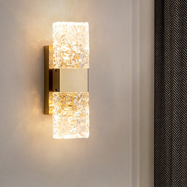 Rectangle Corrugated Stainless Steel Wall Lamp