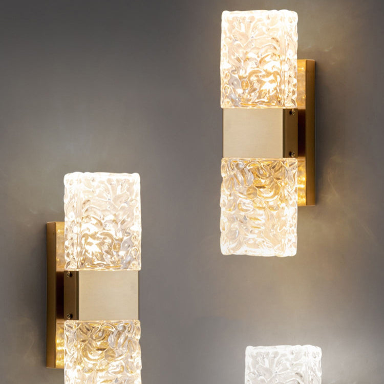 Rectangle Corrugated Stainless Steel Wall Lamp