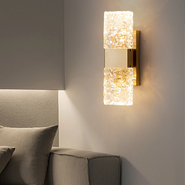 Rectangle Corrugated Stainless Steel Wall Lamp