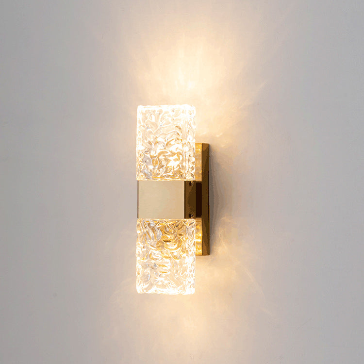 Rectangle Corrugated Stainless Steel Wall Lamp