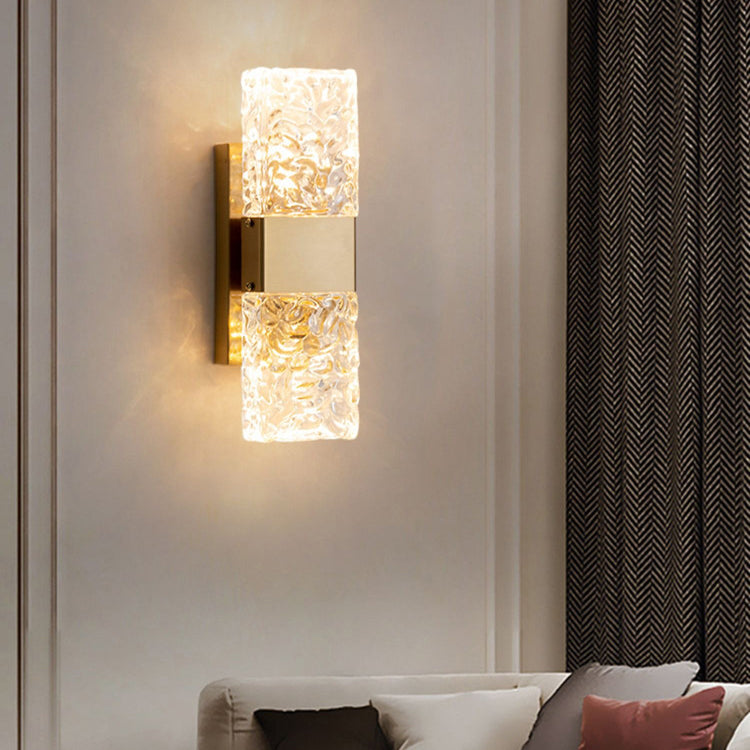 Rectangle Corrugated Stainless Steel Wall Lamp