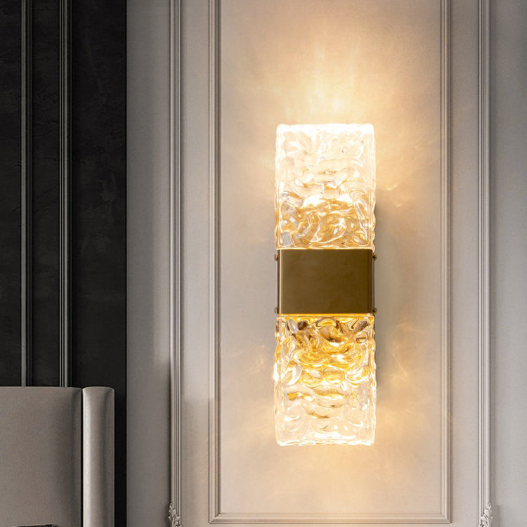 Rectangle Corrugated Stainless Steel Wall Lamp