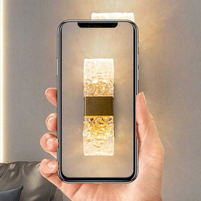 Rectangle Corrugated Stainless Steel Wall Lamp