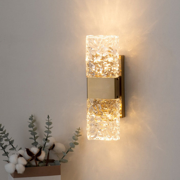 Rectangle Corrugated Stainless Steel Wall Lamp