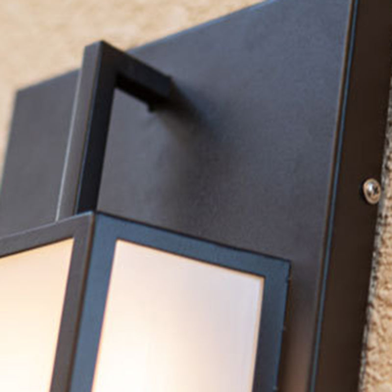 Rectangular Stainless Steel Faux Outdoor Light