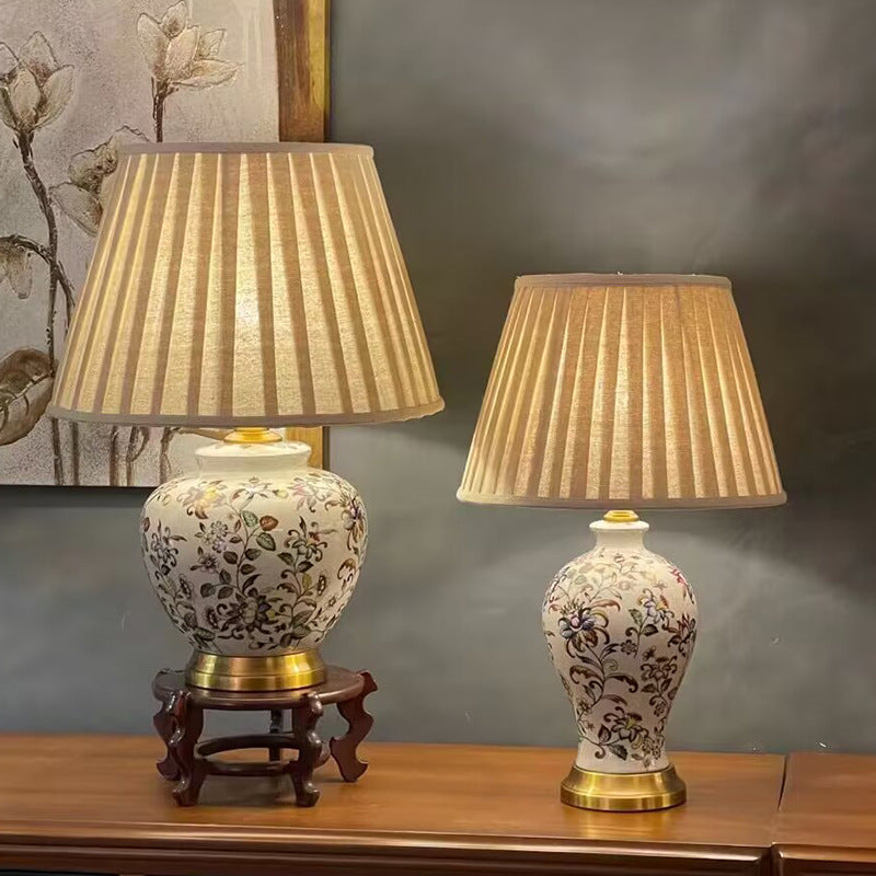 Oval Round Plum Blossom Table Lamp