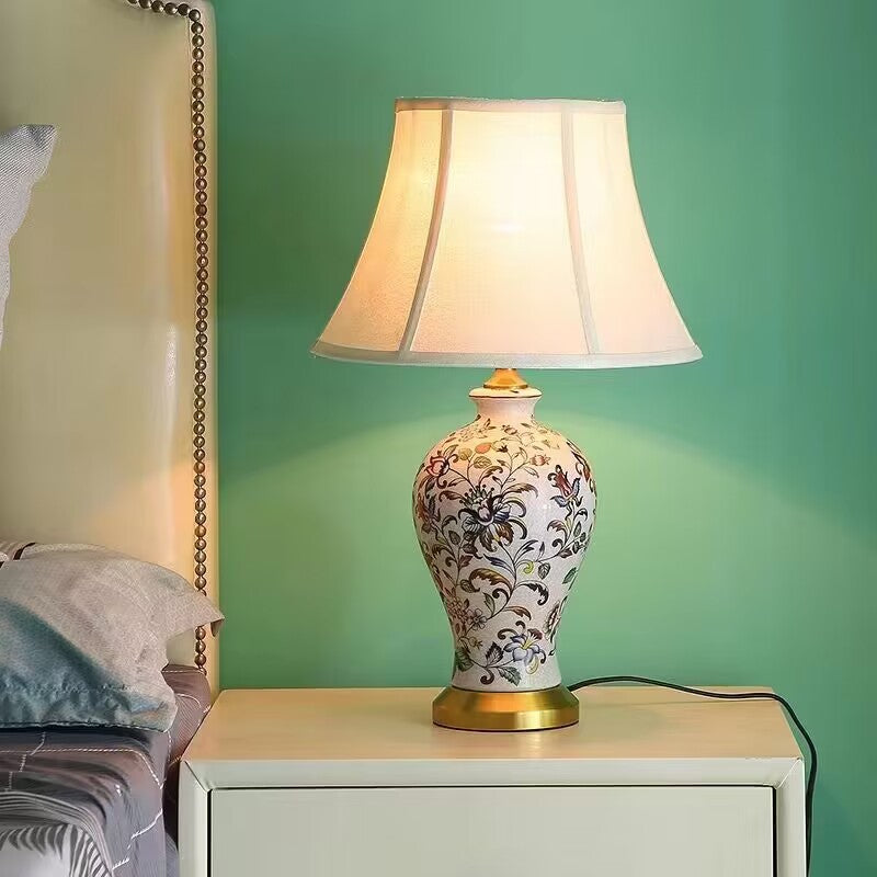 Oval Round Plum Blossom Table Lamp