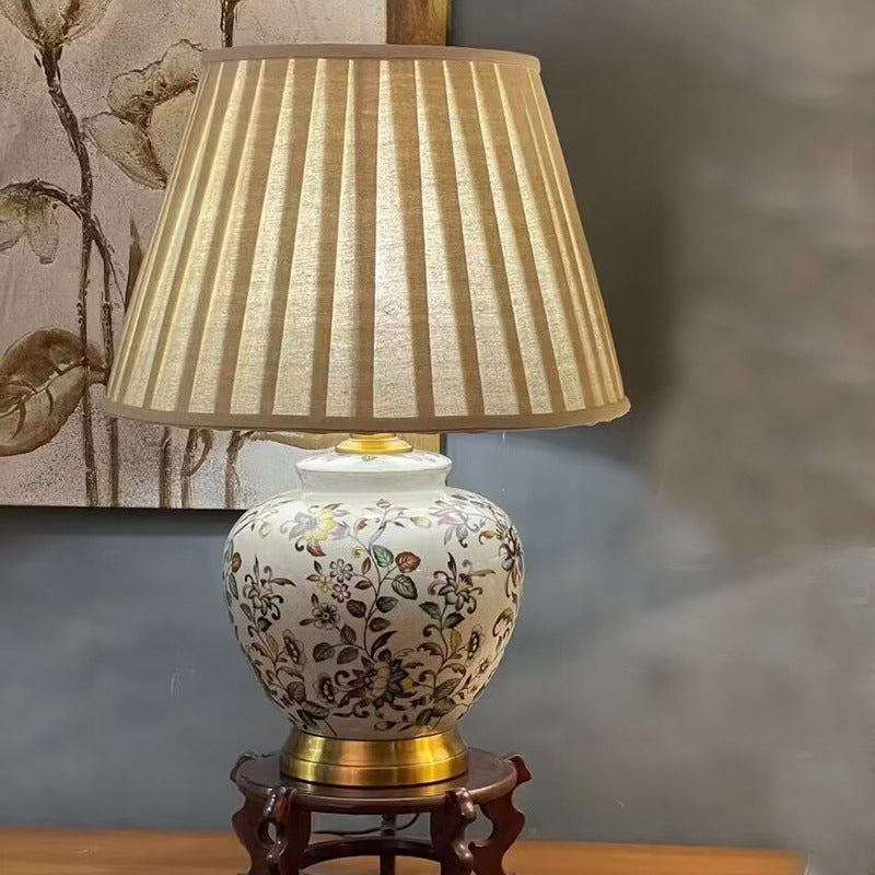 Oval Round Plum Blossom Table Lamp