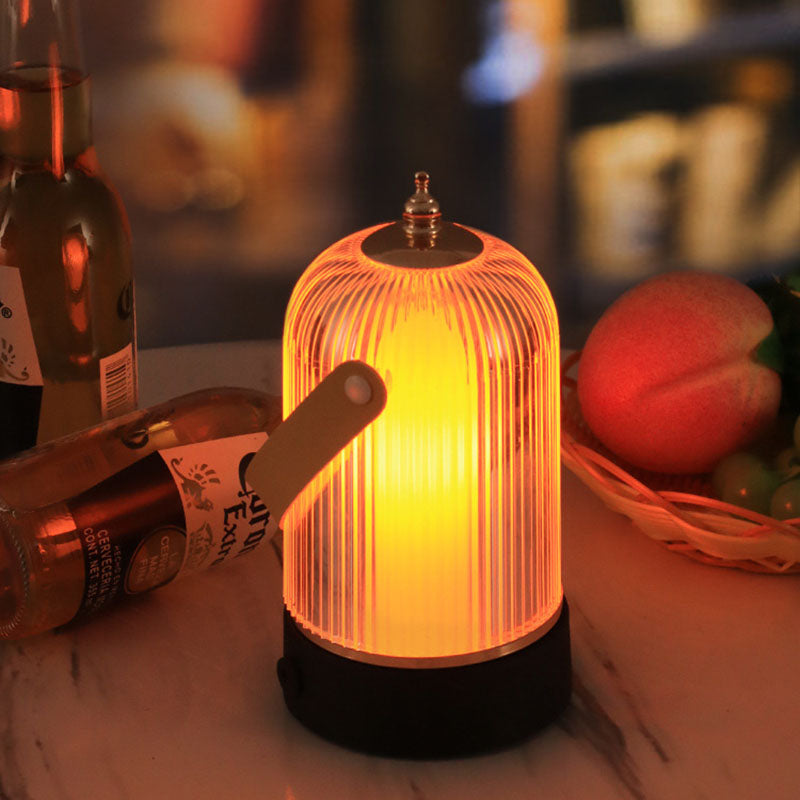 Cylinder Birdcage Rechargeable Iron Table Lamp