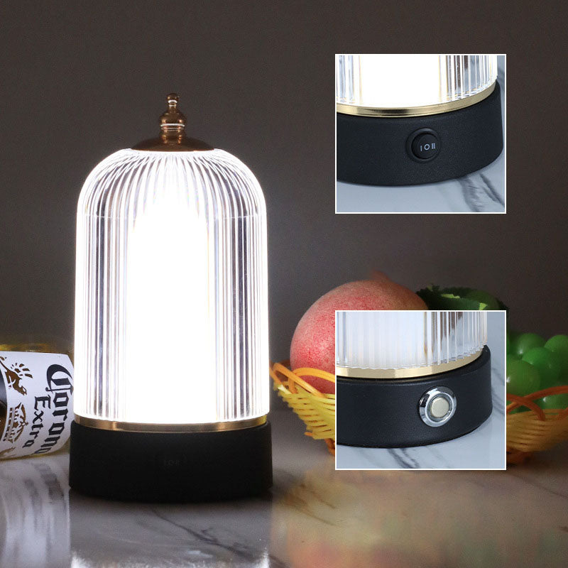 Cylinder Birdcage Rechargeable Iron Table Lamp