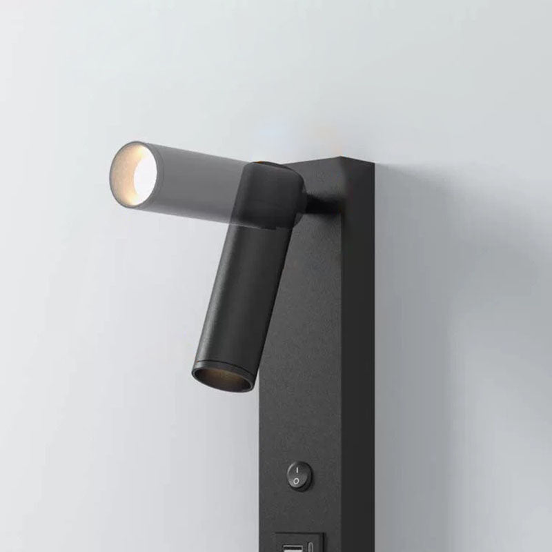 Cylinder Rectangular Aluminum Bedroom Wall Lamp
