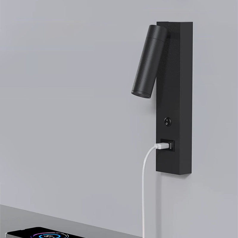 Cylinder Rectangular Aluminum Bedroom Wall Lamp