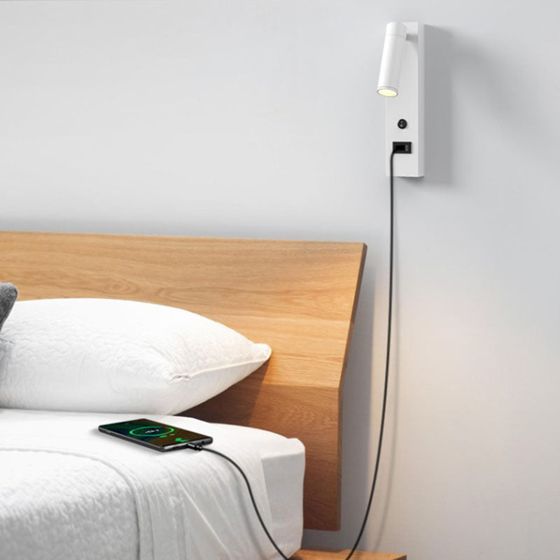 Cylinder Rectangular Aluminum Bedroom Wall Lamp