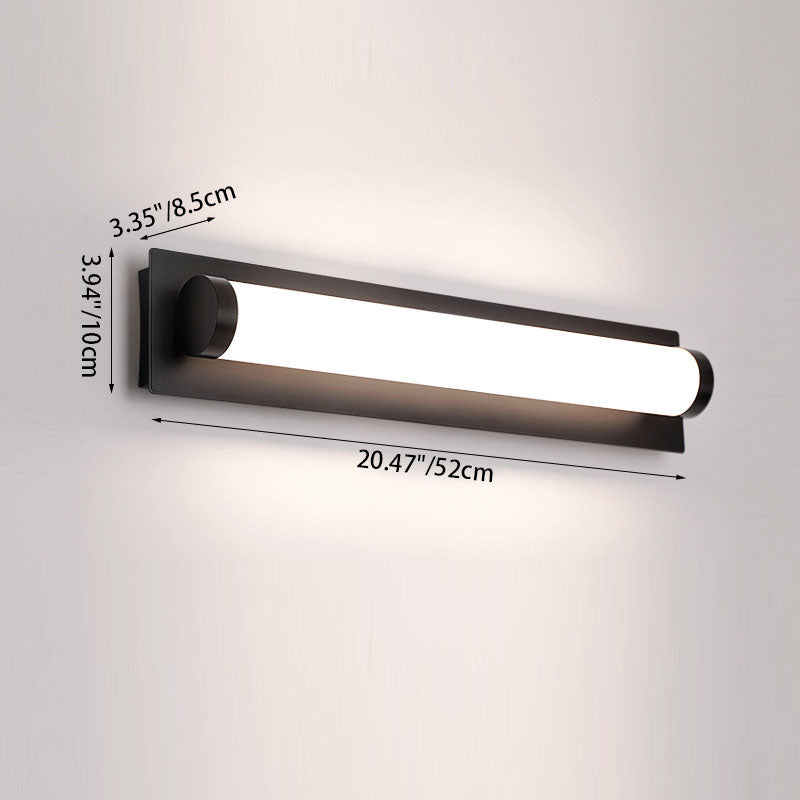 Long Cylinder Rectangle Iron Outdoor Light