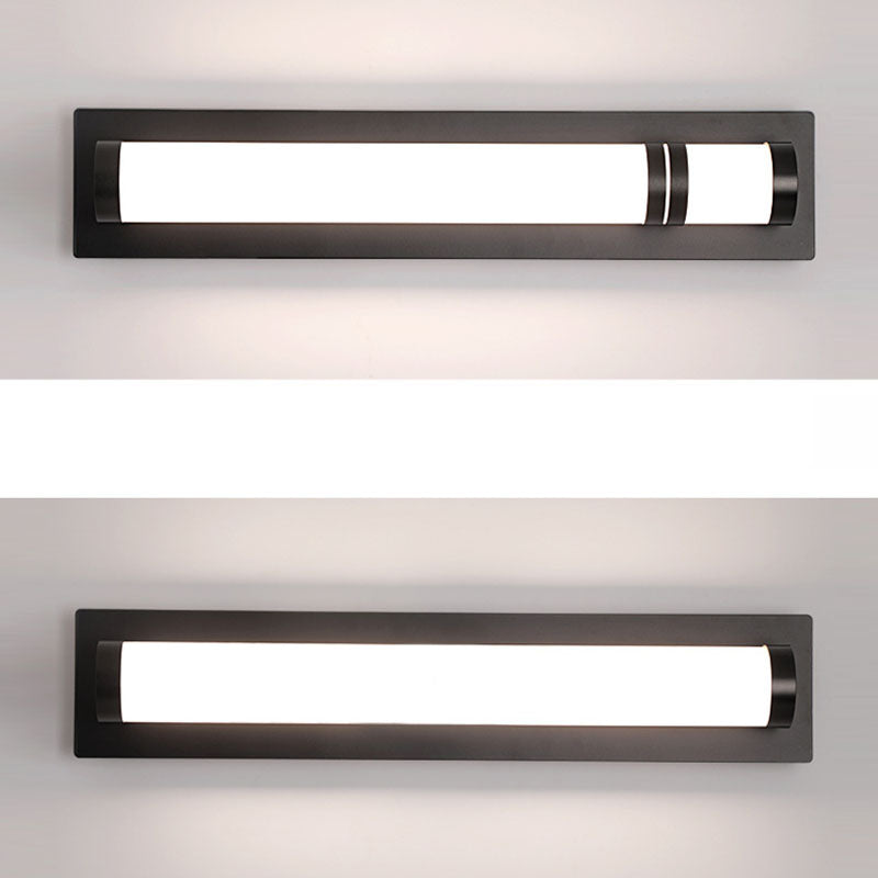 Long Cylinder Rectangle Iron Outdoor Light