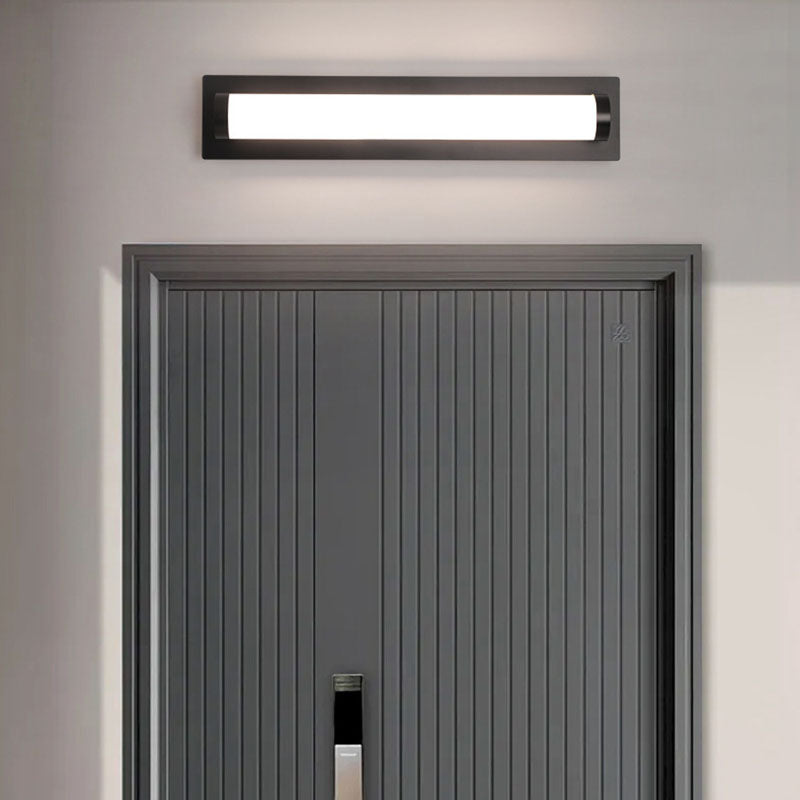 Long Cylinder Rectangle Iron Outdoor Light