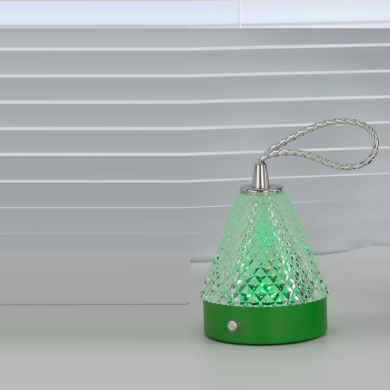 Round Metal Acrylic Bedroom Table Lamp