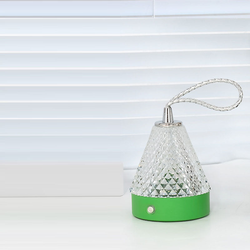 Round Metal Acrylic Bedroom Table Lamp