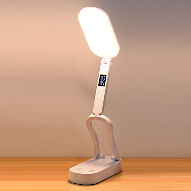 Oval Foldable Rechargeable Plastic Table Lamp