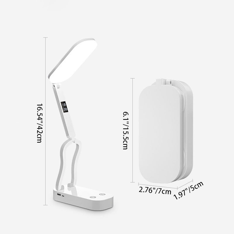 Oval Foldable Rechargeable Plastic Table Lamp